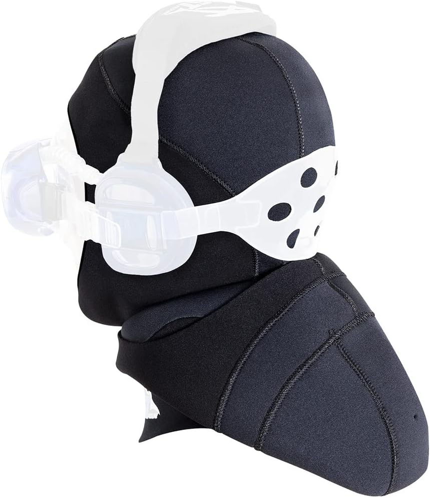 IST HD-6 Dual Layer 5mm Neoprene Dive Hood, Use with ProEar Mask