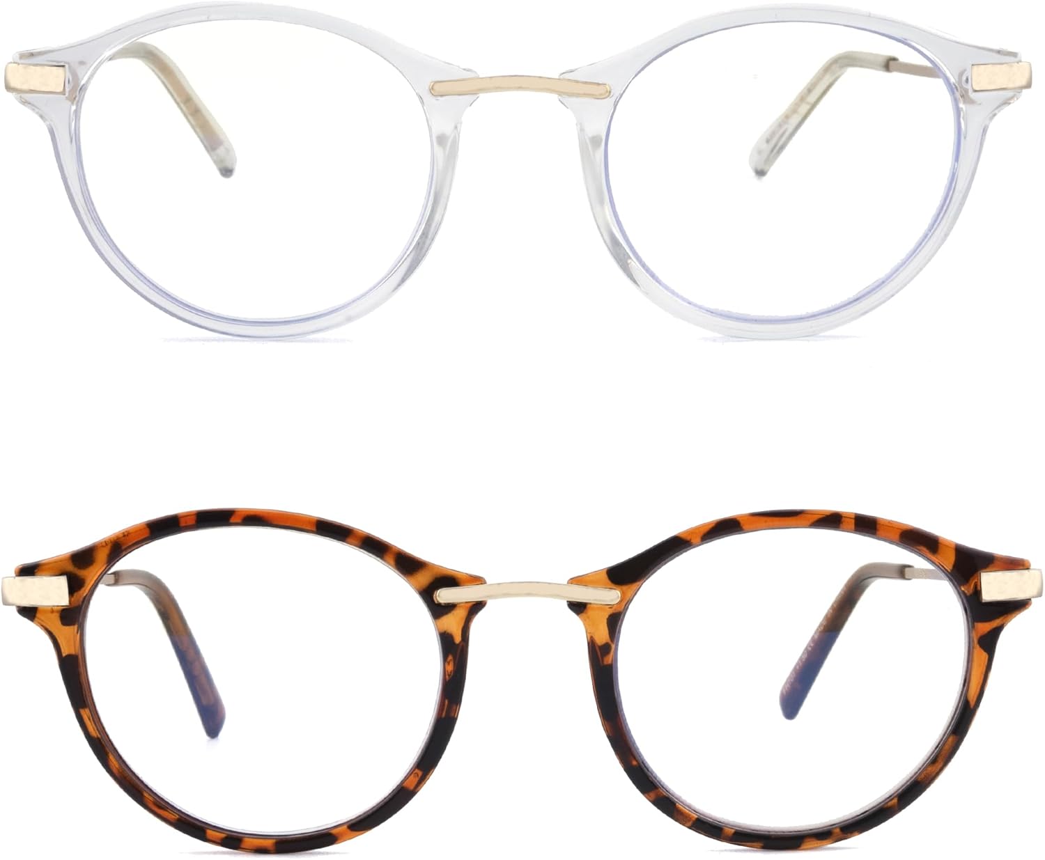SOPHILY Gafas de lectura redondas para mujeres y hombres, multienfoque progresivolente ampliada completa, bloqueador de luz azul