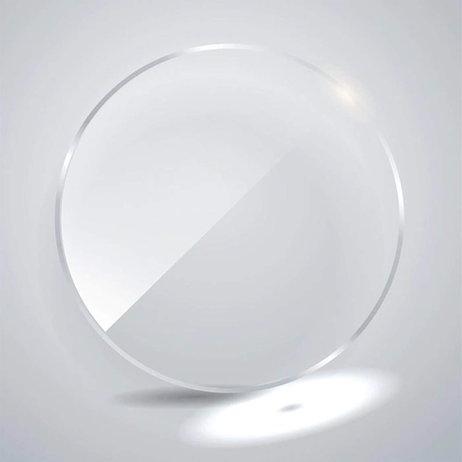 20 discos redondos de plexiglás acrílico, base de exhibición acrílica, discos acrílicos de plexiglás de 18 pulgadas (transparente, 2.5 pulgadas)