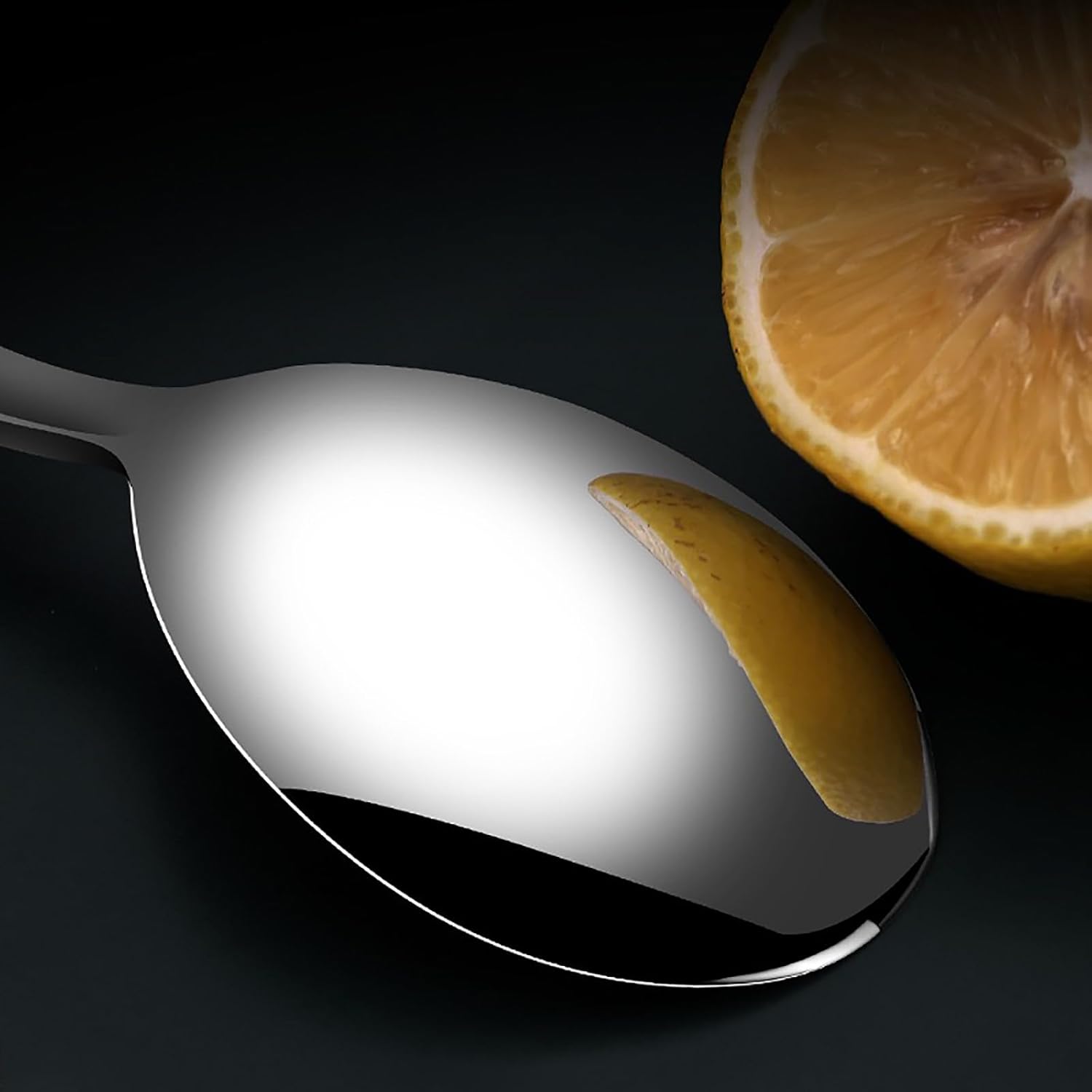 YAPULLYA Cucharas de sopa coreanas, cucharadas de acero inoxidable 188 con mango largo de 8 pulgadas, cucharadas de metal asiático, juego de 4