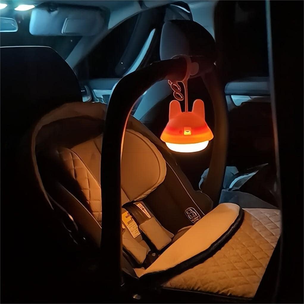 Lámpara de noche colgante para campamento para niños, luz LED portátil, para habitación de bebé, 9 colores cambiantes, lámpara de noche para asiento
