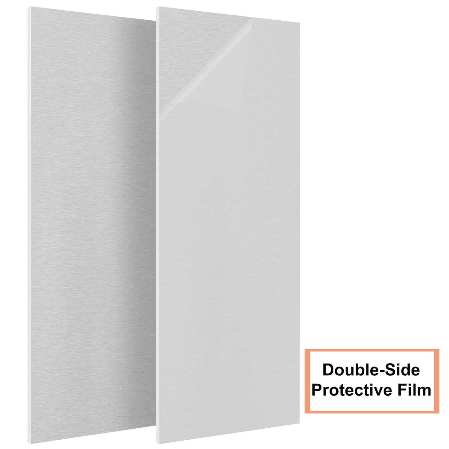Paquete de 2 chapas de aluminio 6061 T651 de 6 x 16 x 14 (0.236 in) de grosor, placa de aluminio llana plana cubierta con película protectora,