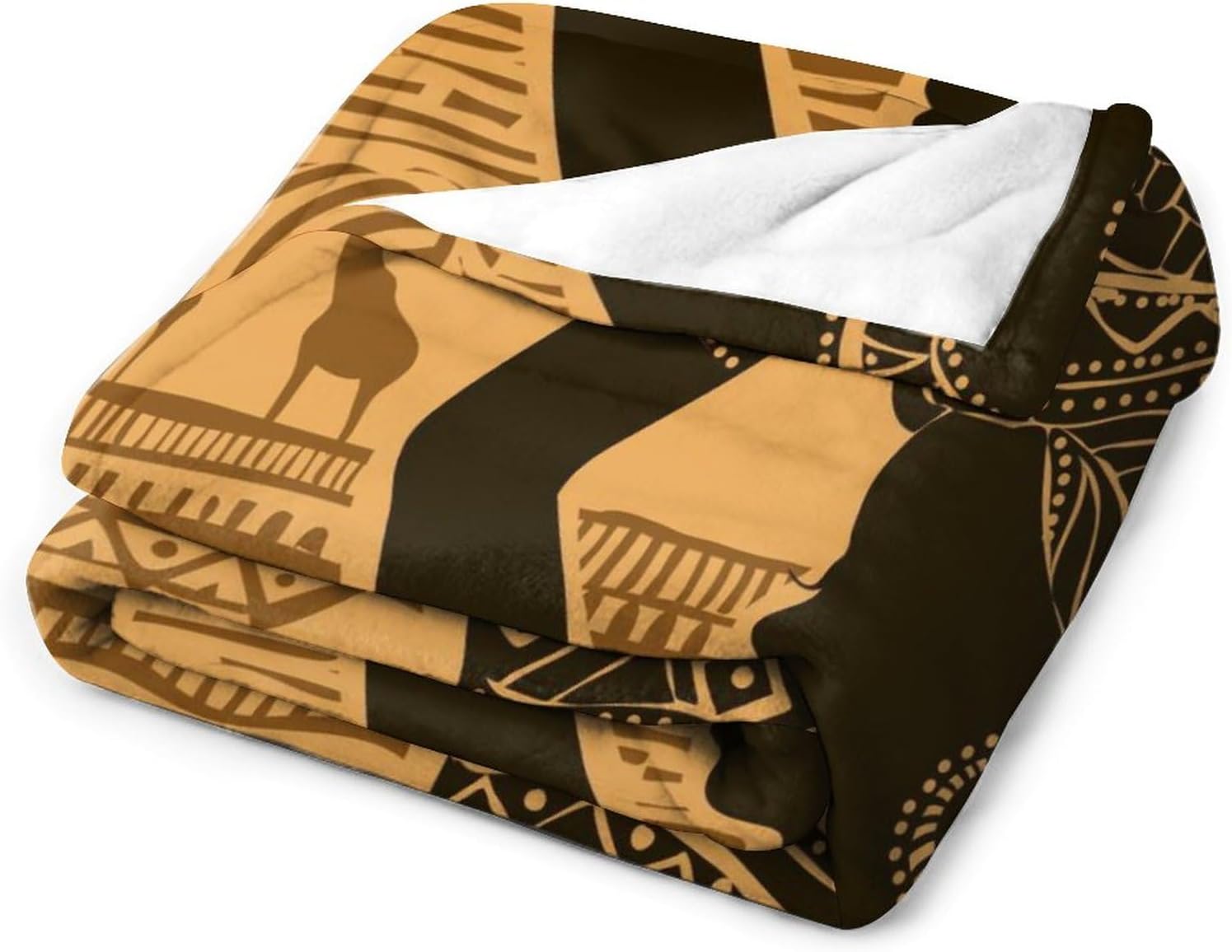 Manta de mujer afroamericana con animales salvajes de naturaleza y animales salvajes, para cama, sofá, sillón de doble cara, silla de oficina,
