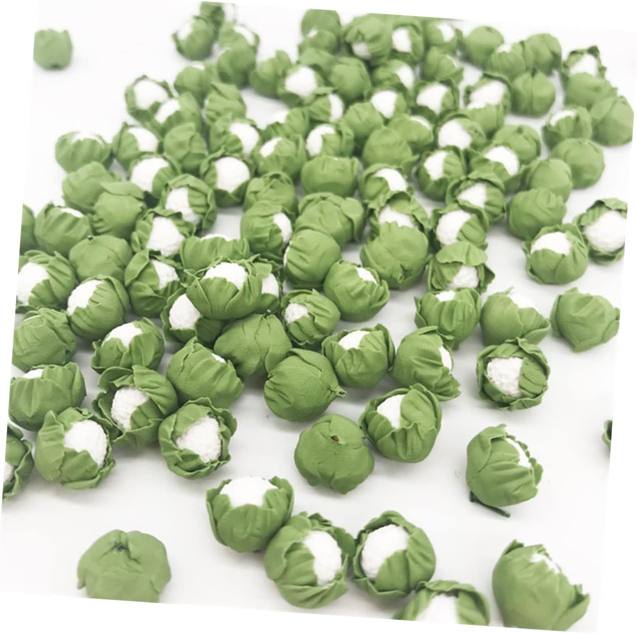 SAFIGLE Miniaturas Coliflor 5 Uds. Coliflor falsa arcilla falsa verduras brocoli verde mini flores artificiales mini repollo chino miniatura coliflor