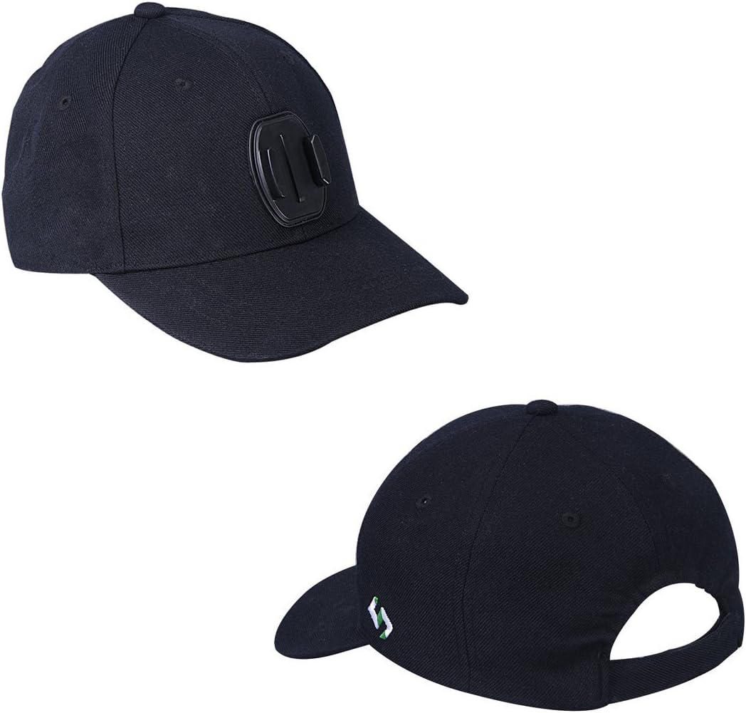 Smatree Baseball Hat with Quick Release Buckle Mount Compatible for GoPro 5 Session Hero 1211109876543 Plus321DJI OSMO Action Cameras, Wool Material