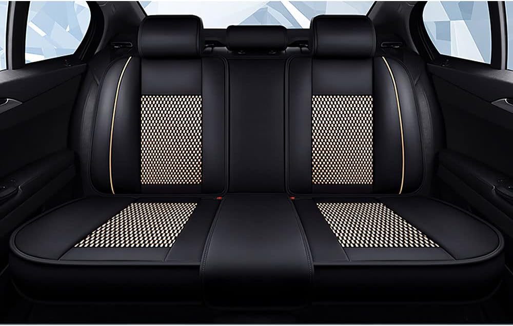 Funda de asiento de coche delantero y trasero para Cadillac Escalade 2002-2023, compatible con bolsa de aire y fácil de instalar (juego