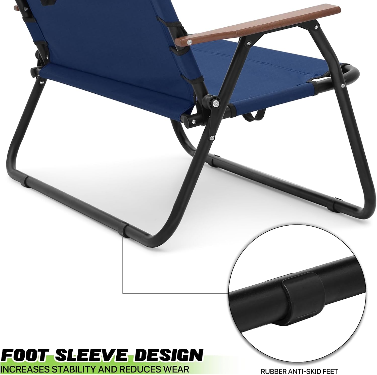 Magshion Silla de campamento de doble asiento de 39 pulgadas que soporta 330 libras para adultos, silla plegable de alta resistencia para 2