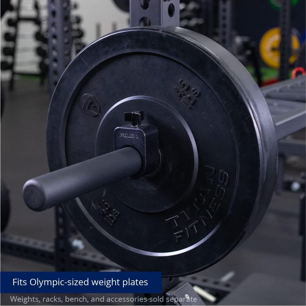 Titan Fitness Barra olímpica híbrida en ángulo multiagarre V3, clasificada 1,900 libras, barra suizade fútbol para rack