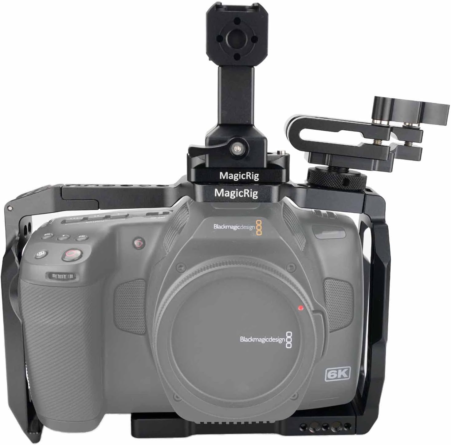 BMPCC 6K Pro y 6K G2 Kit de jaula completa, con mango superior, riel NATO y soporte SSD T5, para cámara de cine Blackmagic Design Pocket 6K Pro y 6K