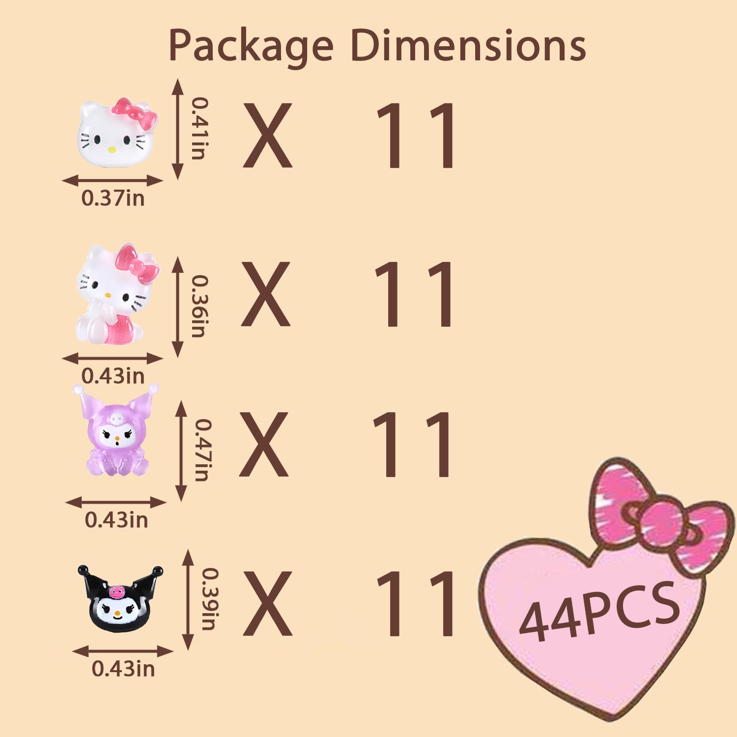 OWCATH Dijes de uñas Kawaii de dibujos animados de gatitos, decoraciones de uñas para suministros de arte de uñas, dijes de resina 3D con parte