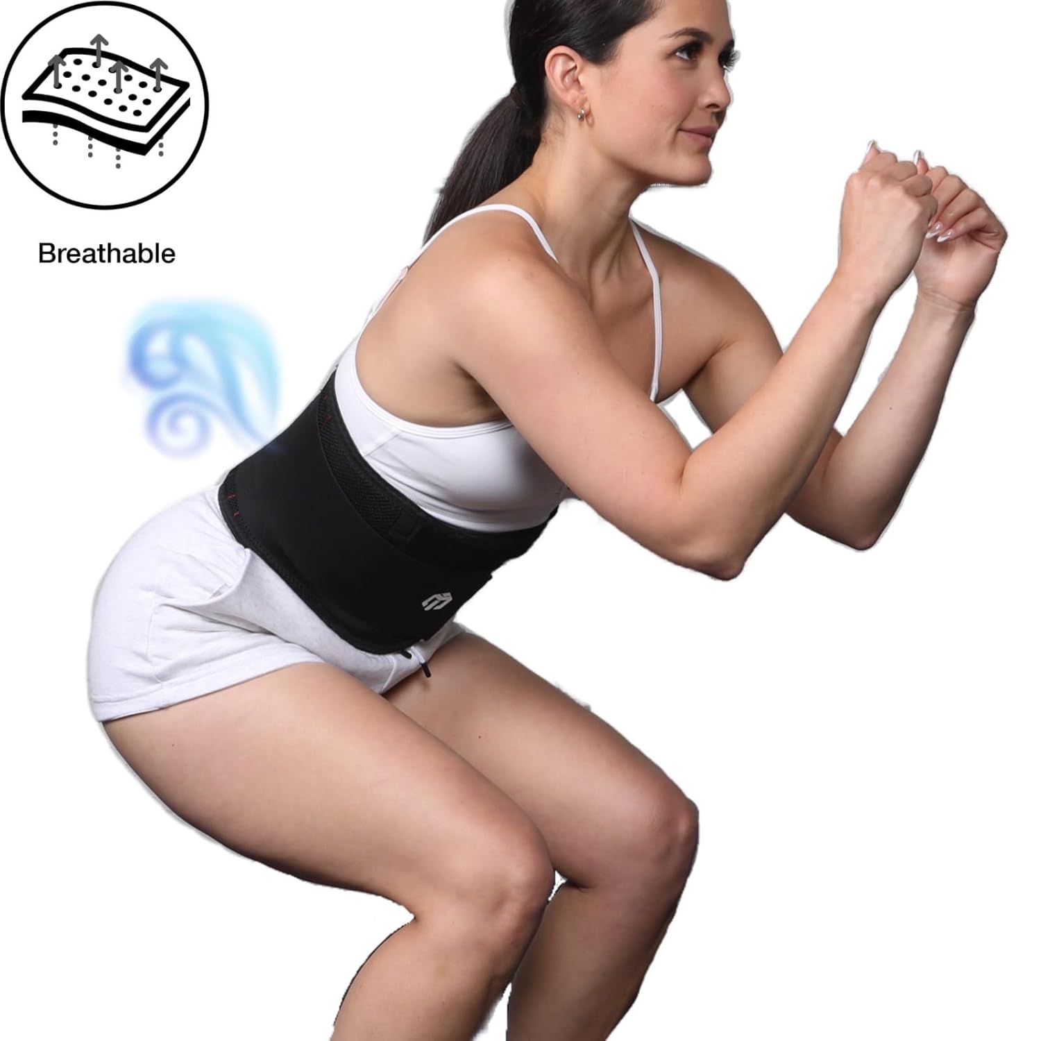 MOTEK Soporte de espalda para hombres y mujeres (mediano de 28 a 36 pulgadas)  Soporte lumbar para aliviar el dolor de espalda baja  Soporte lumbar