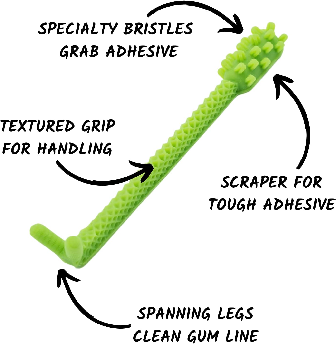 DENTURE DART V3 (cepillo de dientes para quitar adhesivo dental) (verde)
