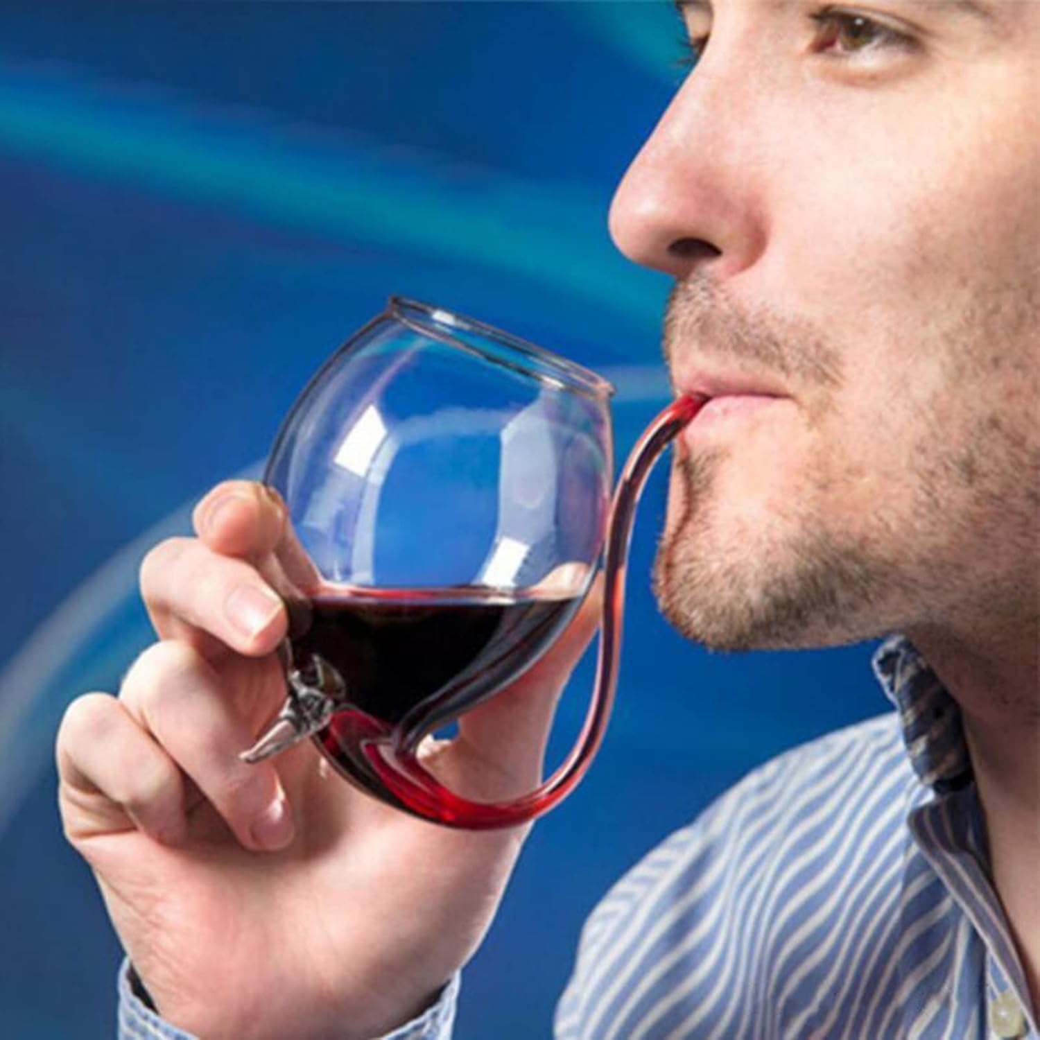 SMLJFO Vampire – Juego de 2 copas de vino de cóctel de 10 onzas con tubo para beber y popote para jugo de champán, hogar, fiesta, club, cristalería,
