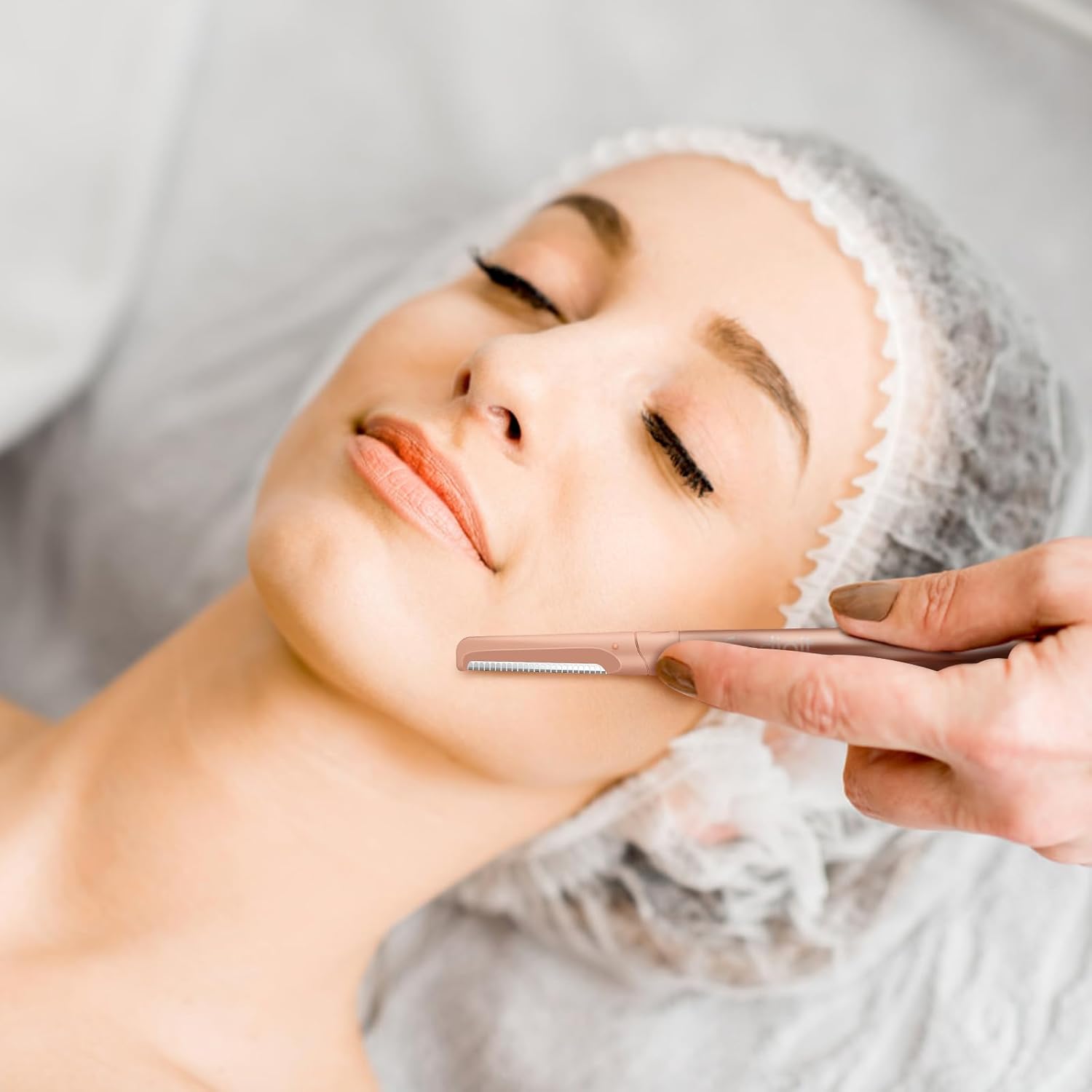 Findigit Herramienta de dermaplaning para cara con 6 cuchillas de recambio, maquinilla de afeitar Dermaplane, removedor de pelusas de melocotón,