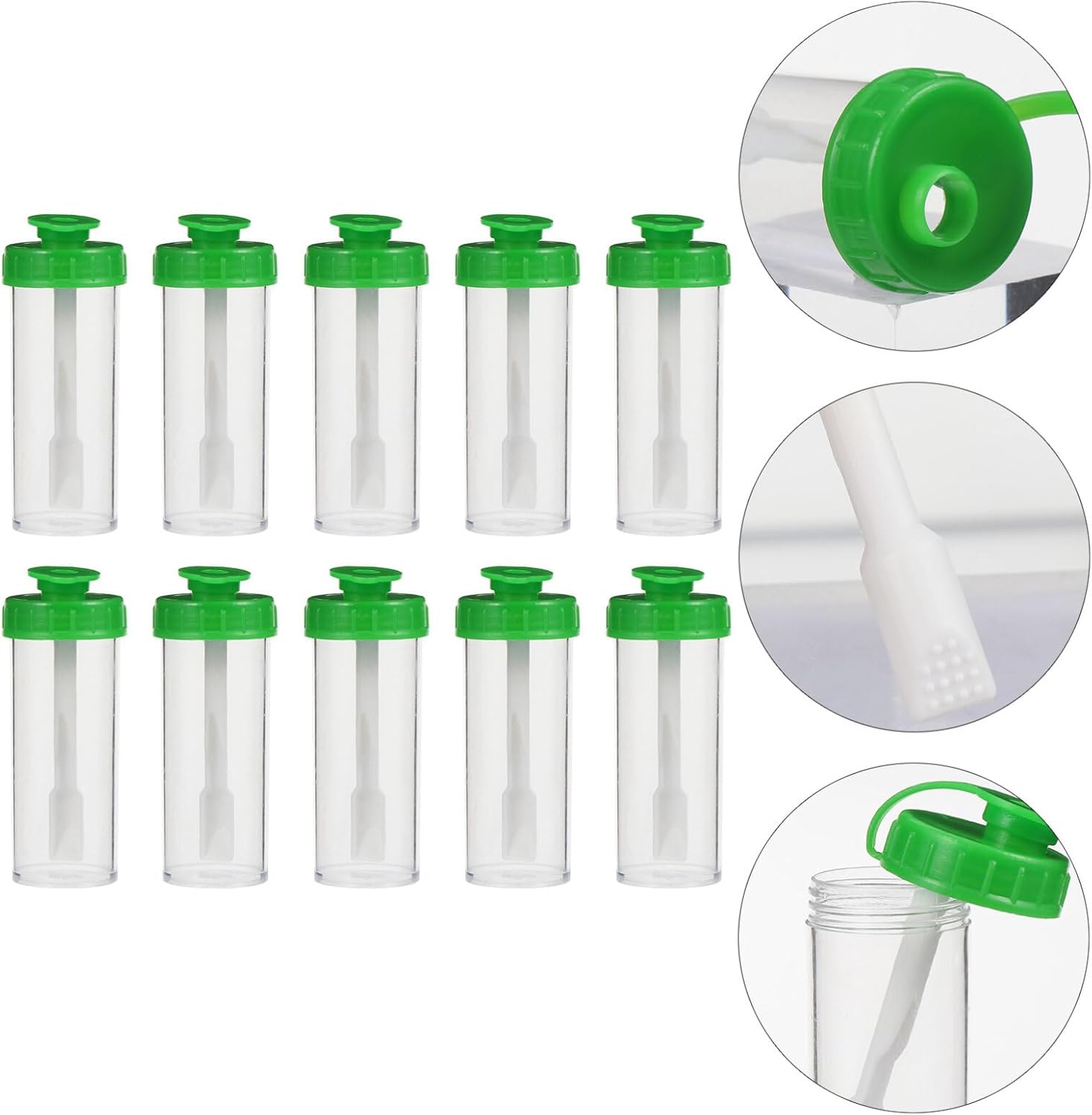 POPETPOP Colector fecal Designable 50pcs 0.5 fl oz Taburete Espécimen Taza Taburete Contenedor con Cuchara Tapa Taburete Taza de Muestreo