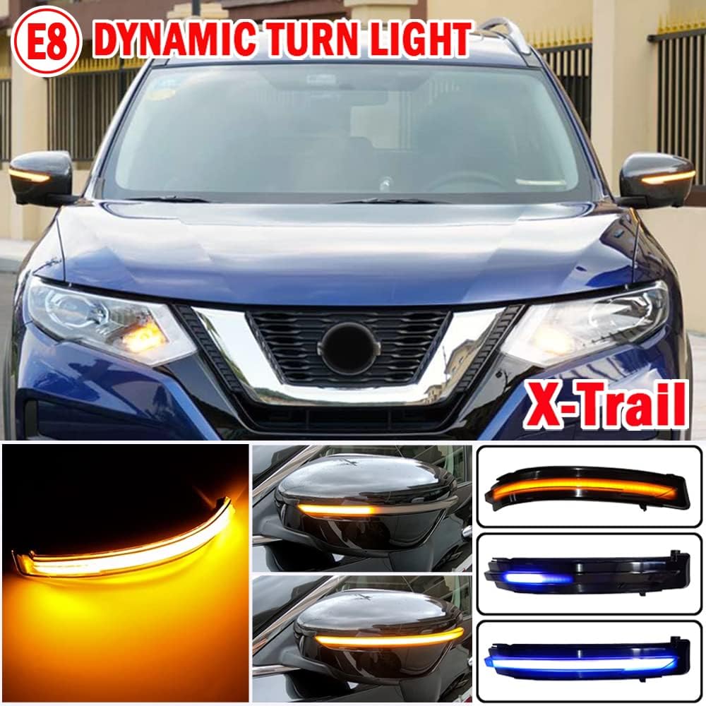 Luz de señal de giro dinámica Led Espejo lateral Lámpara secuencial intermitente para Nissan X-Trail T32 14-18 Qashqai J11 14-18 Murano Z52