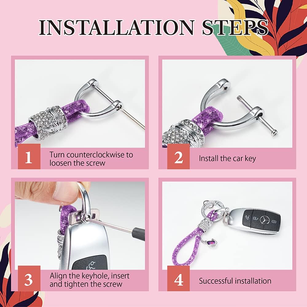 Bling Crystal – Llavero de coche para mujer, accesorios de diamantes de imitación, llavero de coche de moda