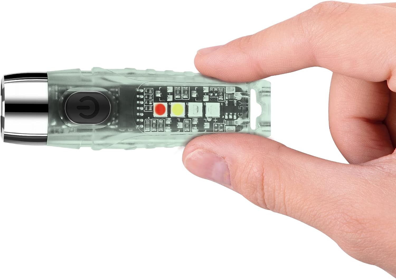 S12Plus – Linterna con llavero de 610 lúmenes altos, linterna de bolsillo EDC de alto lúmenes, mini linterna LED recargable USB C, linterna pequeña