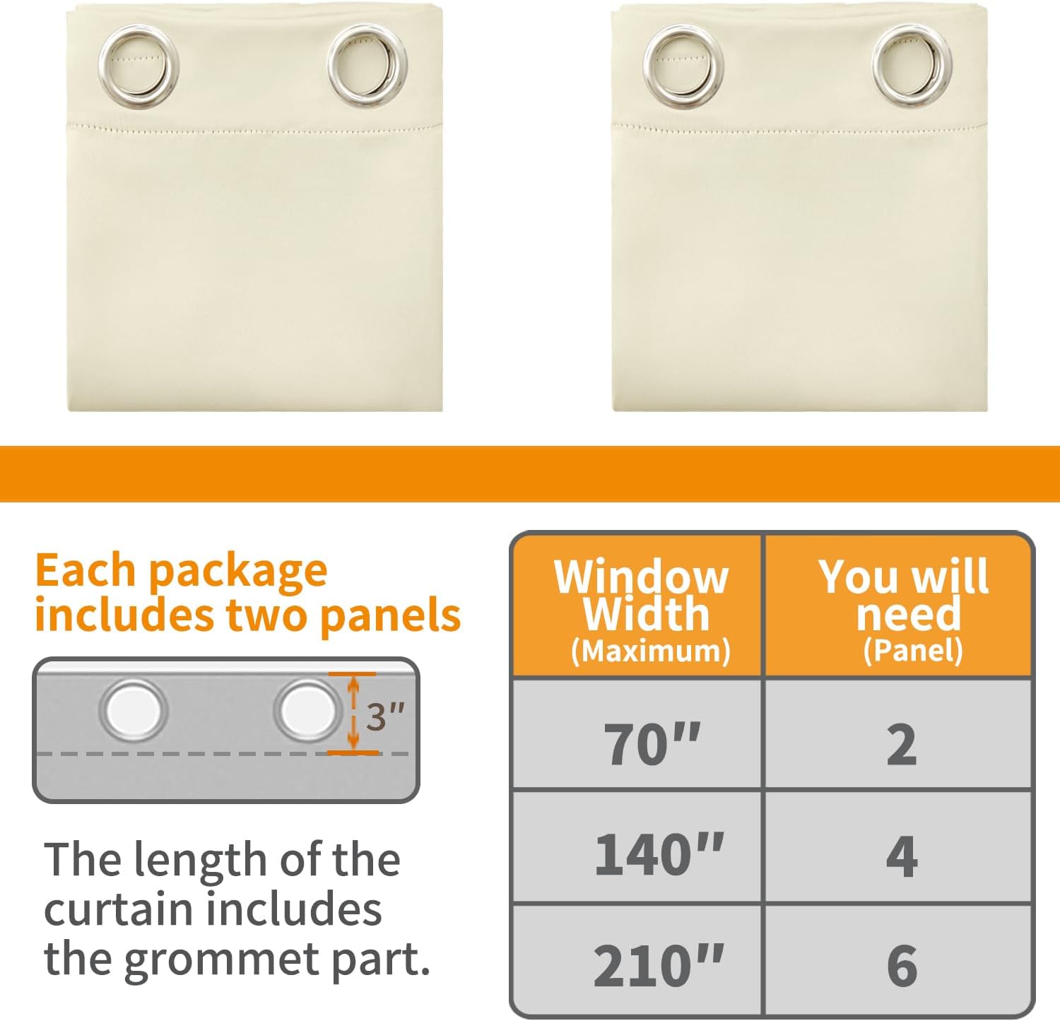 YoungsTex Cortinas 100% opacas para sala de estar de 84 pulgadas de largo, 2 capas gruesas, con aislamiento térmico, cortinas de oscurecimiento de