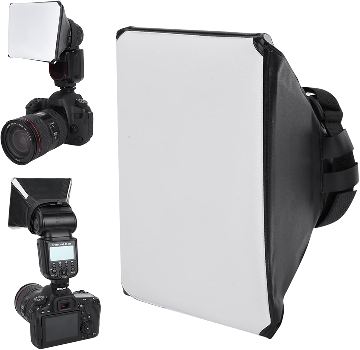 Caja de luz universal Speedlite para luz de flash de cámara, material reflectante, montaje conveniente, ligero, duradero