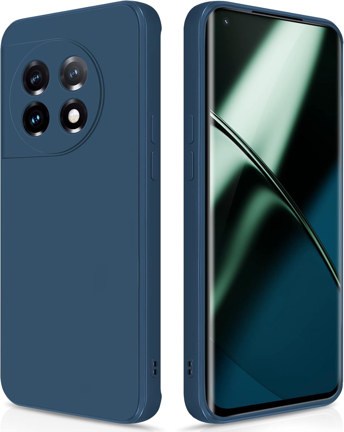 GiiYoon Funda de silicona compatible con OnePlus 11, funda de cuerpo completo para teléfono suave y sedosa con protección de cámara, funda a prueba