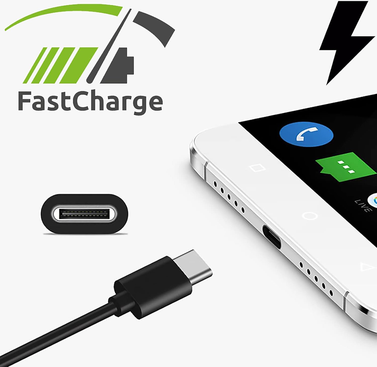Cable USB-C Slim PRO compatible con tu Xiaomi Poco X3 GT con datos ultra rápidos y velocidades de carga rápida