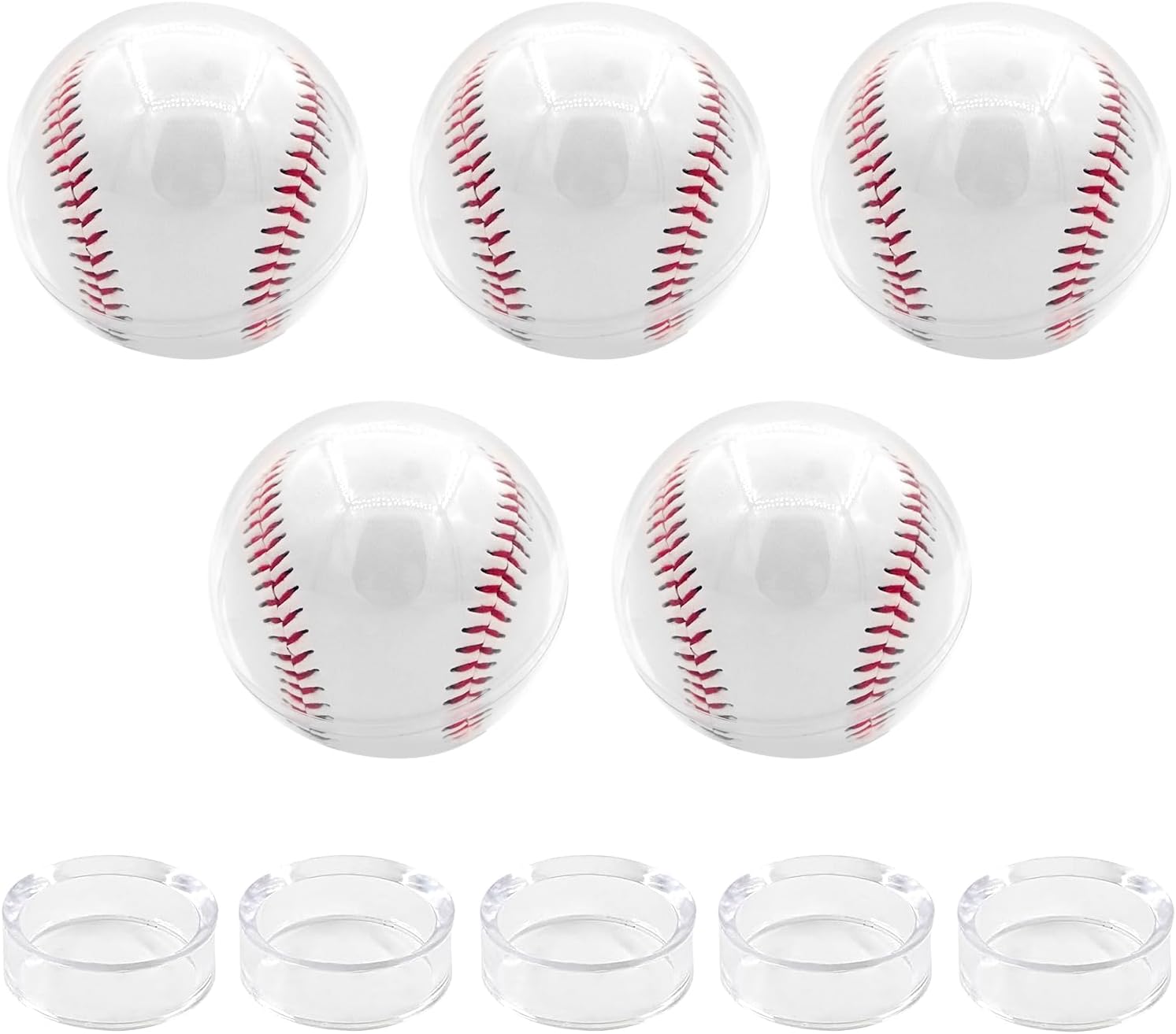 Estuche de exhibición de béisbol, 10 unidades, soporte de béisbol de acrílico, transparente, caja de almacenamiento de recuerdos para autógrafos,