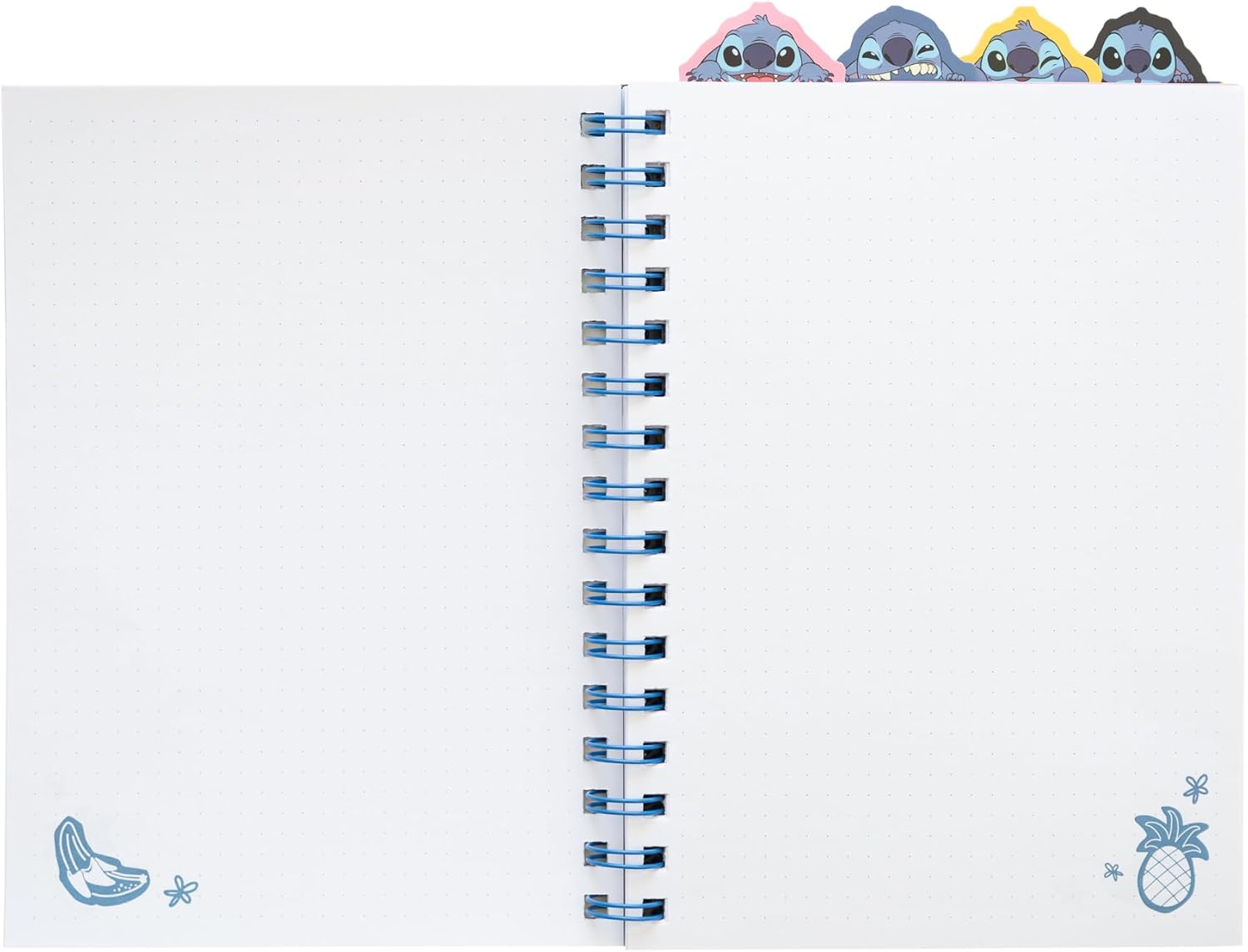 Grupo Erik Disney Stitch – Cuaderno de proyectos A5 con 4 divisores, cuadernos A5, planificador de proyectos, bloc de notas A5, bloc de notas A5,