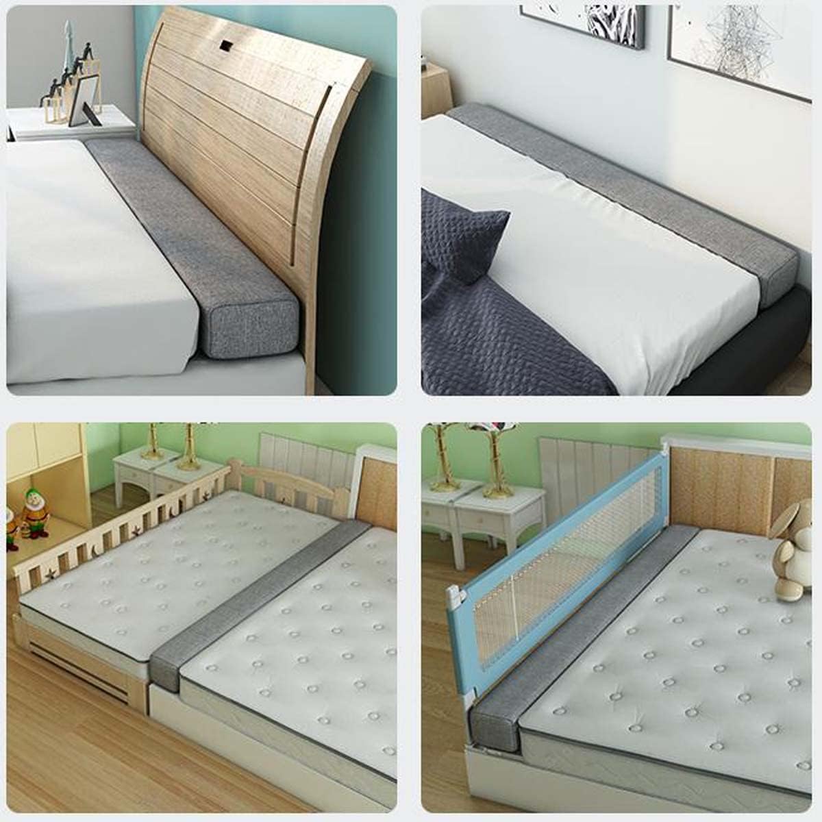 Almohada de cuña para cama de 47 x 3 x 2 pulgadas, puente de colchón rectangular para cabecero de cama, relleno de huecos, de espuma suave, extensor