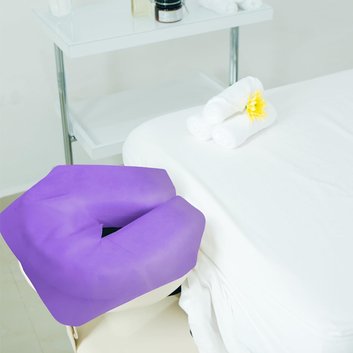 100 fundas desechables para cuna facial, fundas para reposacabezas de masaje, mesas de masaje y sillas de masaje, cama de salón de belleza, spa, 12