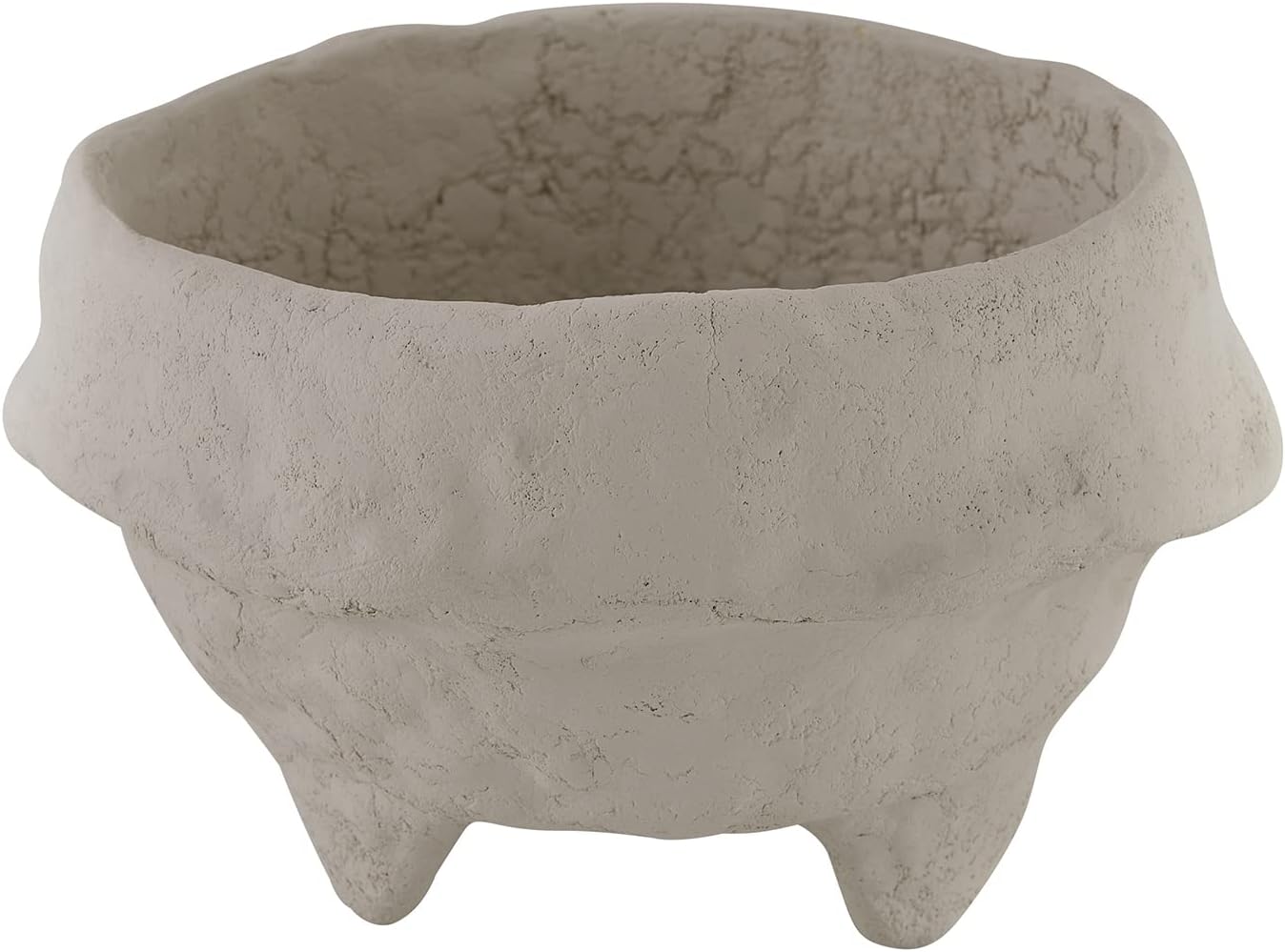 Santa Barbara Design Studio Pure Design Paper Mache – Cuenco decorativo con pies, pequeño, color gris