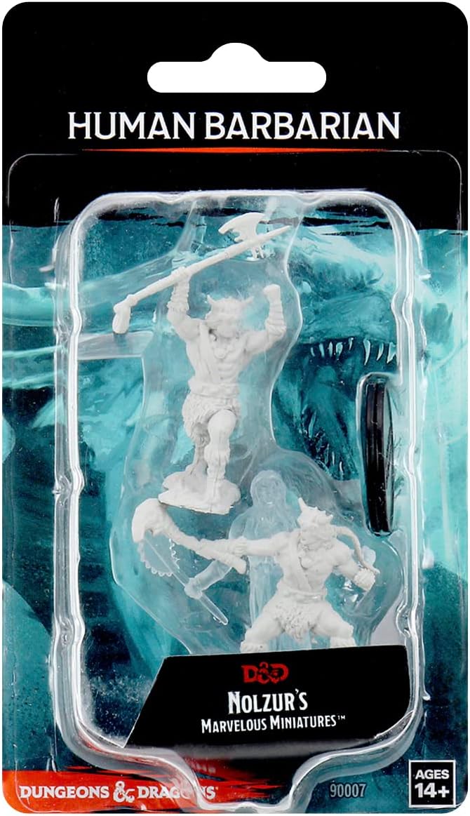 Las maravillosas miniaturas de D&D Nolzur Hombre bárbaro humano
