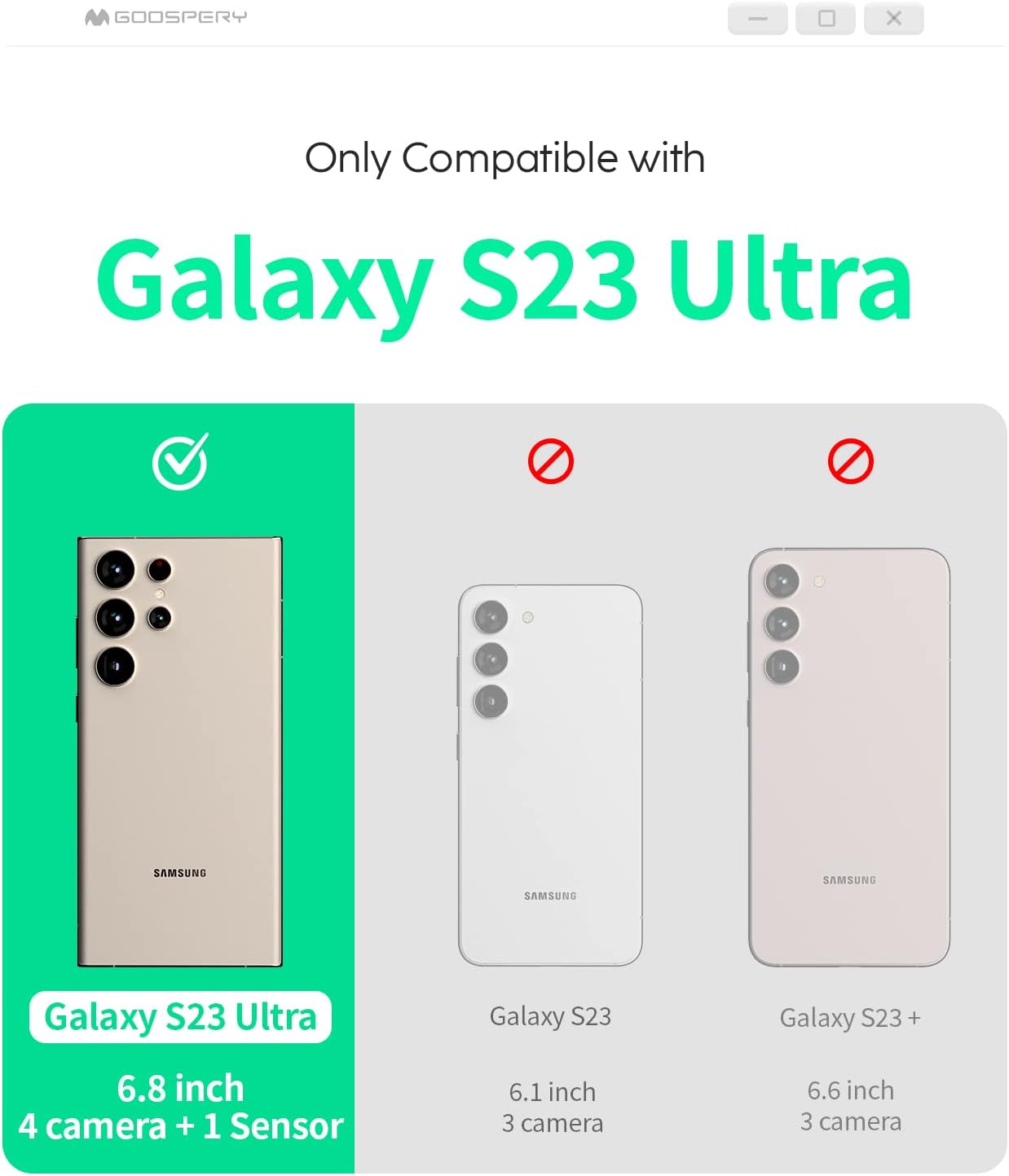 GOOSPERY Funda de silicona líquida diseñada para Galaxy S23 Ultra, sedosa, suave al tacto, protección de cuerpo completo, a prueba de golpes, con