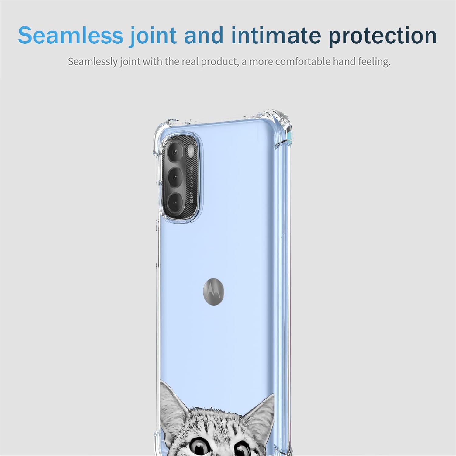 Funda transparente para Moto G Stylus 2022, diseño de gato de dibujos animados, TPU suave, a prueba de golpes, antiarañazos, funda protectora para