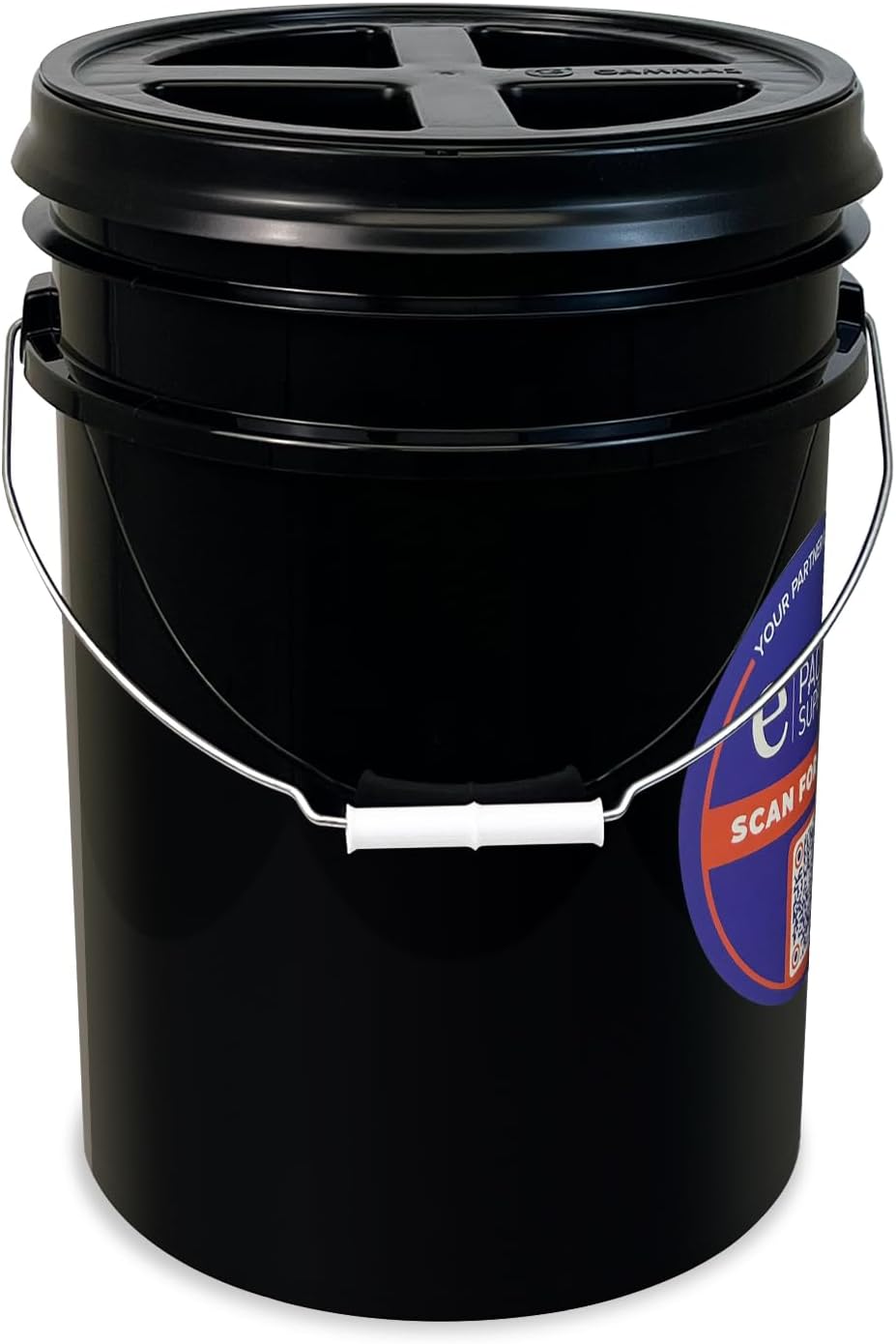 ePackageSupply, Cubo de 5 galones con tapa hermética con sello gamma, almacenamiento de grado alimenticio, plástico HPDE de alta calidad, sin BPA,