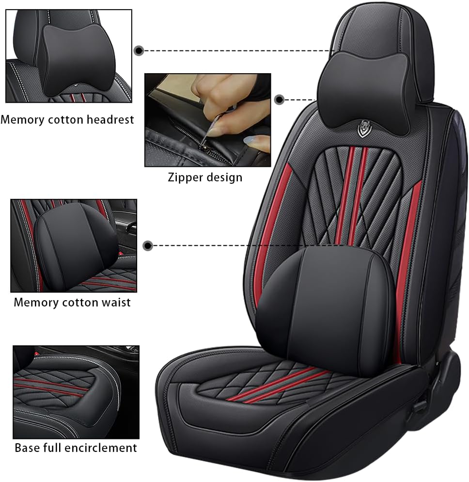 GKreeyen Funda de asiento de automóvil para Mazda CX-5 2013-2023, 5 asientos, de piel napa, impermeable, antideslizante, compatible con bolsa de