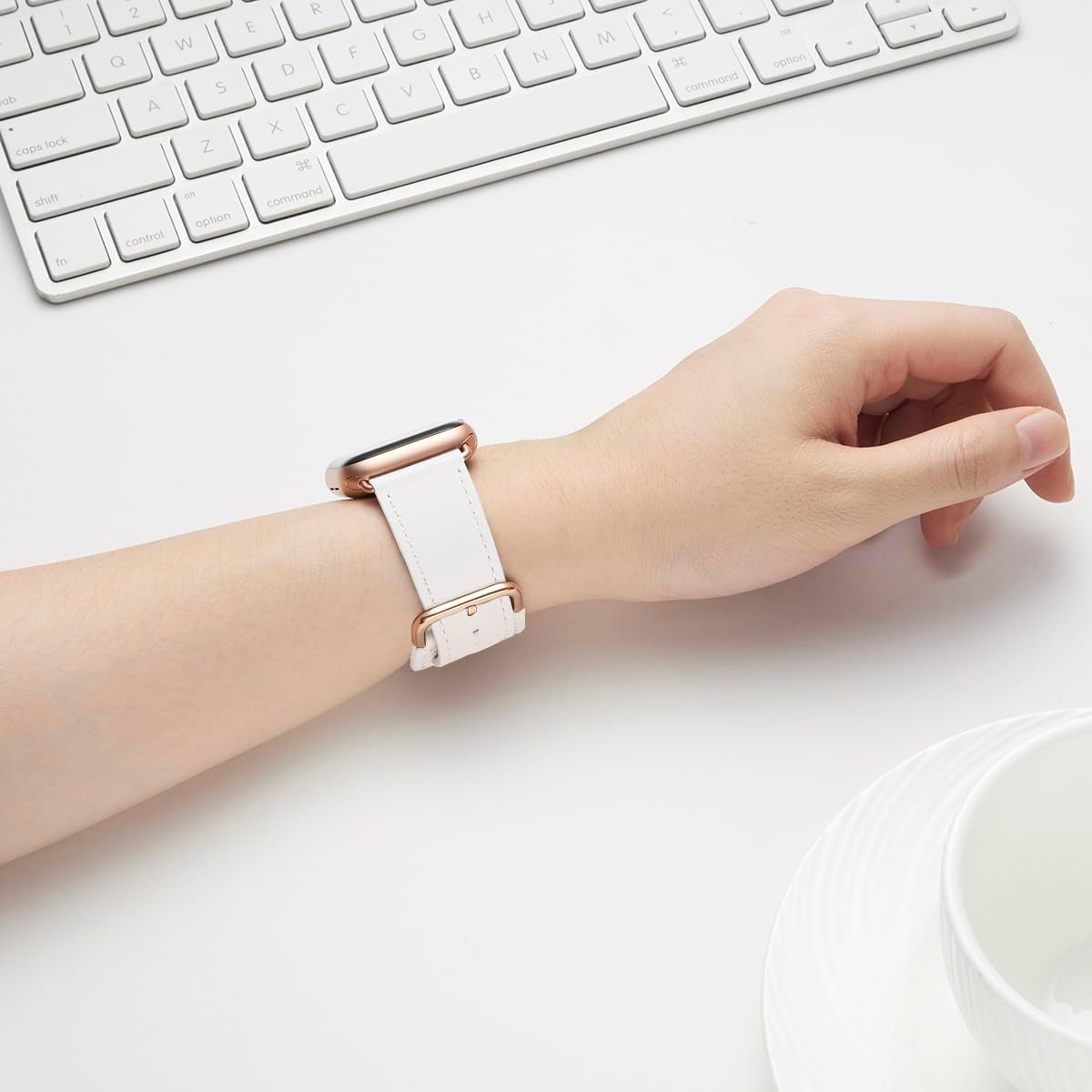 Power Primacy – Correas para reloj compatibles con Apple Watch de 38 40 42 44mm, correa de cuero de grano superior para reloj inteligente compatible