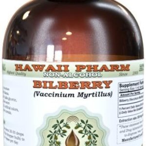 Hawaii Pharm Extracto líquido sin alcohol de arándano, arándano orgánico (Vaccinium myrtillus) Suplemento herbario natural de glicerita de hoja Hawaii Pharm Extracto líquido sin alcohol de arándano, arándano orgánico (Vaccinium myrtillus) Suplemento herbario natural de glicerita de hoja