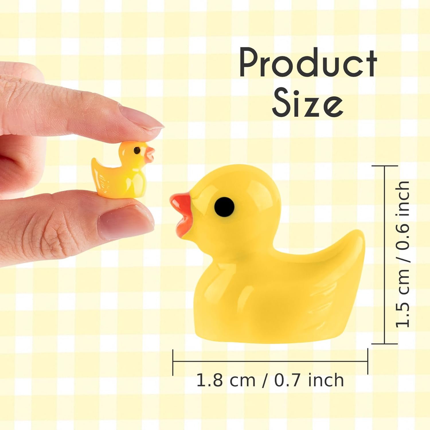 120 piezas de mini patos de resina, figuras en miniatura de pato pequeño a granel para fiestas, decoraciones de micro paisajes, adornos de acuario,