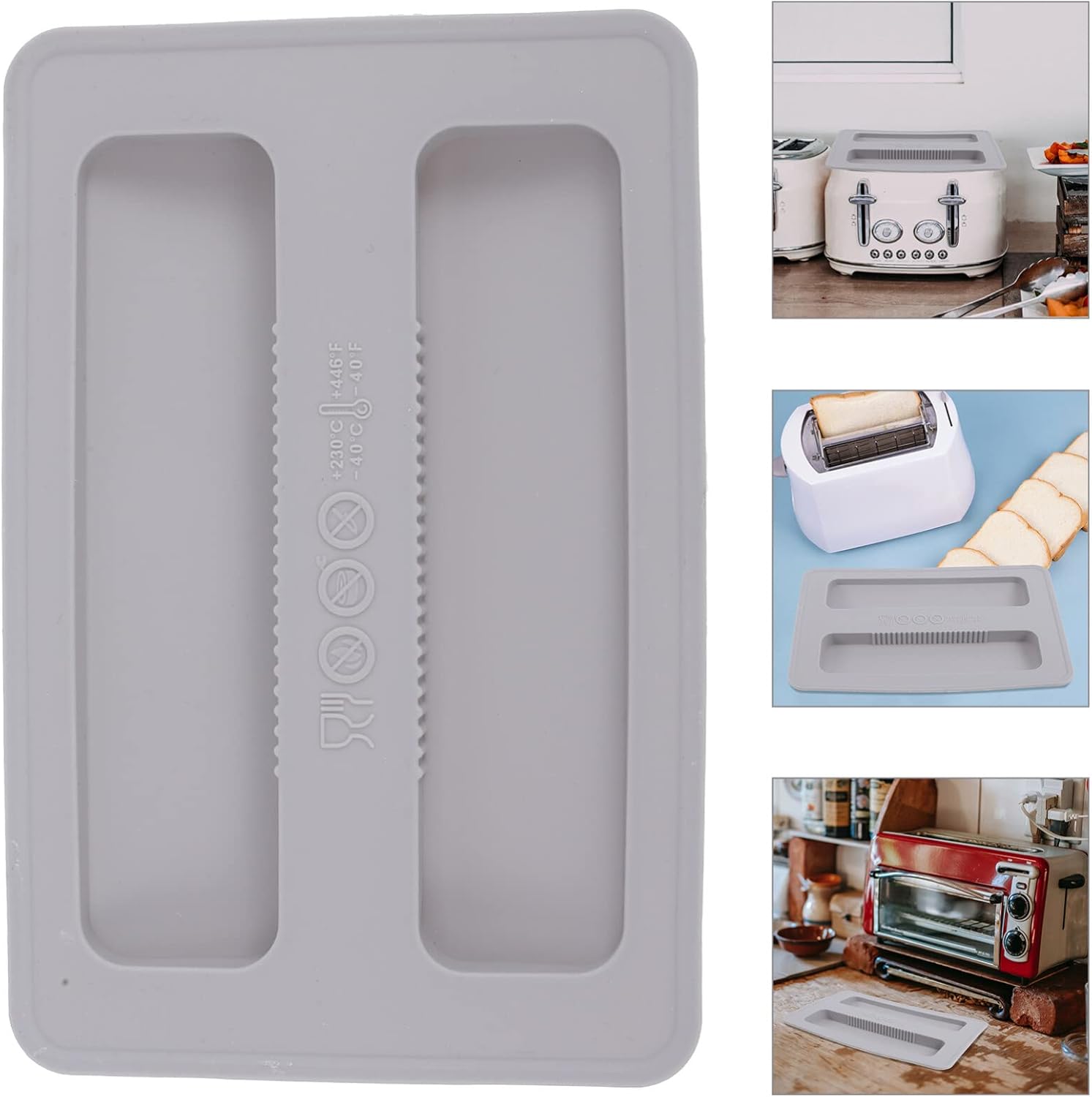 HEMOTON Tapa de tostadora de 2 rebanadas, tapa de tostadora de silicona, cubierta superior para tostadora de 2 rebanadas, cubierta para máquina de