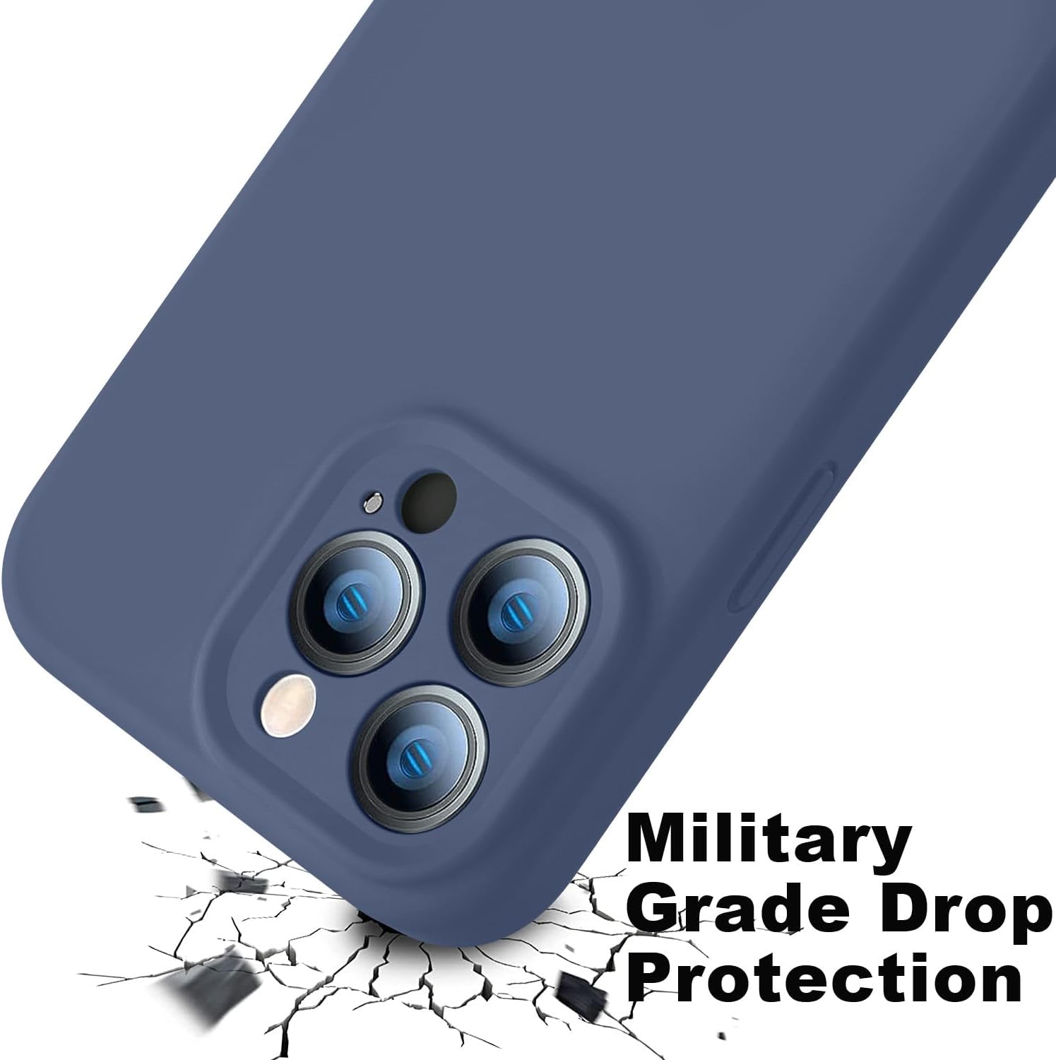 Ktele Compatible con iPhone 15 Pro Max, silicona mejorada protección de cámara forro de microfibra suave Funda de goma de gel delgada cubierta