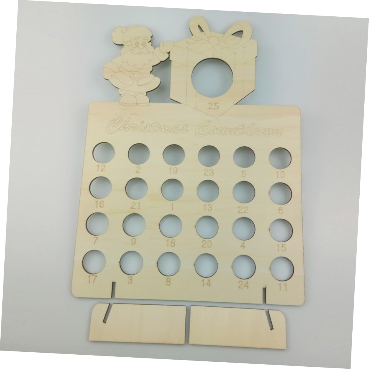 Abaodam 3 Pcs Christmas Countdown Calendar Christmas Block Calendar Holiday Advent Christmas Advent Calendar Countdown Chocolate Display Stand