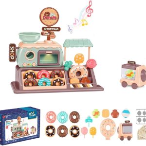 Juego de tienda de donas para niños pequeños, caja registradora y hornomicroondas incluidos, con música ligera y sonora, juguete de regalo de Juego de tienda de donas para niños pequeños, caja registradora y hornomicroondas incluidos, con música ligera y sonora, juguete de regalo de