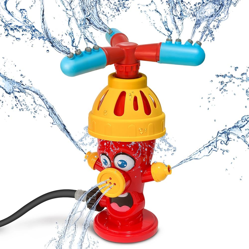 Aspersor hidrante para niños al aire libre, juguete exterior para niños pequeños de 1 a 3 años, juguetes de agua VIINKEN para niños pequeños