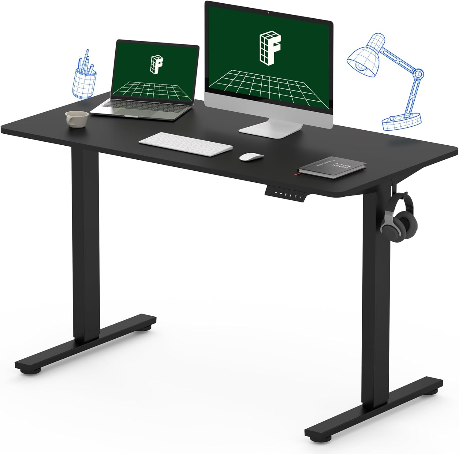 Flexispot – Escritorio eléctrico de pie, soporte para computadora para oficina en casa, mesa de trabajo de altura ajustable