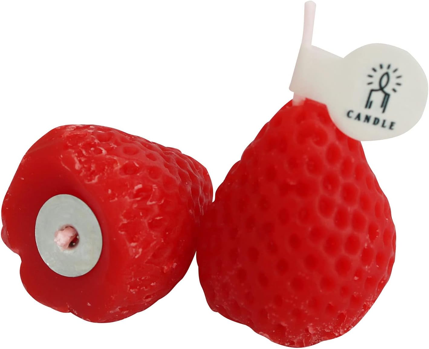 yyangz – Vela perfumada en forma de fresa, 4 unidades, aroma de fruta, cera de soja, vela decorativa para mesa, foto, regalo de cumpleaños, vela de