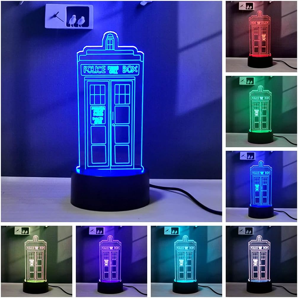 Lámpara de escritorio remota de 16 colores para dormitorio, luz de noche LED de ilusión 3D, regalo para hombres