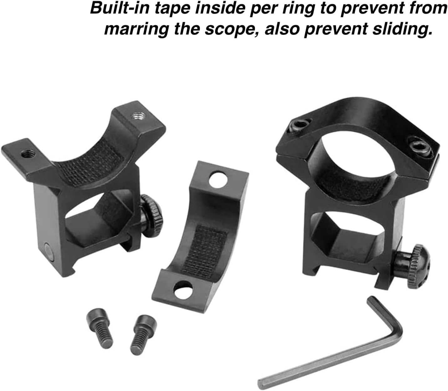 Weaver – Anillos de alcance para rifle de alto perfil para riel Picatinny y riel Weaver (paquete de 2)