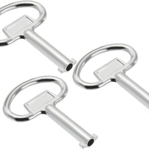 PATIKIL Llave de llave de vaso de 0.5 x 0.198 pulgadas, paquete de 3 llaves de medidor de agua a gas para armario eléctrico para cerradura de panel PATIKIL Llave de llave de vaso de 0.5 x 0.198 pulgadas, paquete de 3 llaves de medidor de agua a gas para armario eléctrico para cerradura de panel