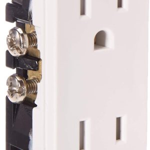 Leviton T5325-SW Receptáculo dúplex Decora de 15 amperios NEMA 5-15R de 2 polos y 3 alambres, resistente a manipulaciones, auto conexión a tierra, Leviton T5325-SW Receptáculo dúplex Decora de 15 amperios NEMA 5-15R de 2 polos y 3 alambres, resistente a manipulaciones, auto conexión a tierra,